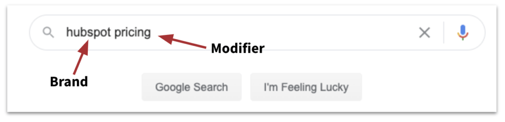 Branded search modifiers